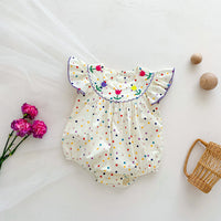 Load image into Gallery viewer, Baby Girls Flower Polka dots Rompers Wholesale 24080238
