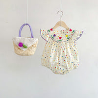 Load image into Gallery viewer, Baby Girls Flower Polka dots Rompers Wholesale 24080238
