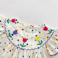 Load image into Gallery viewer, Baby Girls Flower Polka dots Rompers Wholesale 24080238
