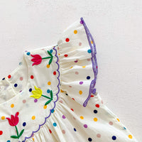 Load image into Gallery viewer, Baby Girls Flower Polka dots Rompers Wholesale 24080238
