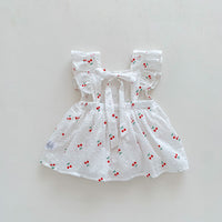 Load image into Gallery viewer, Baby Girls Fruit Embroidered Dresses Wholesale 24080240
