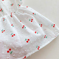 Load image into Gallery viewer, Baby Girls Fruit Embroidered Dresses Wholesale 24080240
