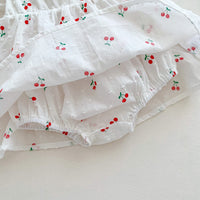 Load image into Gallery viewer, Baby Girls Fruit Embroidered Dresses Wholesale 24080240
