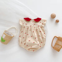 Load image into Gallery viewer, Baby Girls Color-blocking Fruit Rompers Wholesale 24080242
