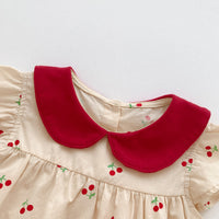 Load image into Gallery viewer, Baby Girls Color-blocking Fruit Rompers Wholesale 24080242
