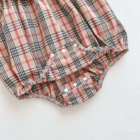 Load image into Gallery viewer, Baby Girls Checked Cartoon Rompers Wholesale 24080249

