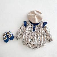 Load image into Gallery viewer, Baby Girls Flower Print Rompers Wholesale 24080253
