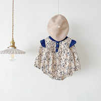 Load image into Gallery viewer, Baby Girls Flower Print Rompers Wholesale 24080253
