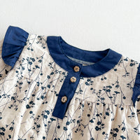 Load image into Gallery viewer, Baby Girls Flower Print Rompers Wholesale 24080253
