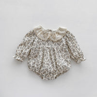 Load image into Gallery viewer, Baby Girls Flower Print Rompers Wholesale 24080268

