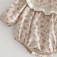 Load image into Gallery viewer, 2 Pieces Set Baby Girls Flower Print Rompers And Hats Wholesale 24080270
