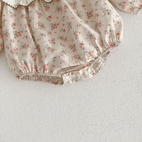 Load image into Gallery viewer, 2 Pieces Set Baby Girls Flower Print Rompers And Hats Wholesale 24080270
