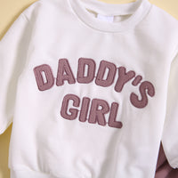 Load image into Gallery viewer, 2 Pieces Set Baby Kid Girls Letters Tops And Solid Color Pants Wholesale 24080275
