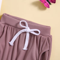 Load image into Gallery viewer, 2 Pieces Set Baby Kid Girls Letters Tops And Solid Color Pants Wholesale 24080275
