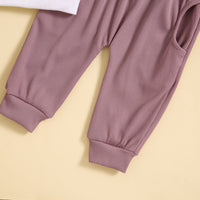 Load image into Gallery viewer, 2 Pieces Set Baby Kid Girls Letters Tops And Solid Color Pants Wholesale 24080275
