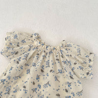 Load image into Gallery viewer, 2 Pieces Set Baby Kid Girls Flower Print Tops And Solid Color Shorts Wholesale 24080281
