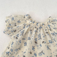 Load image into Gallery viewer, 2 Pieces Set Baby Kid Girls Flower Print Tops And Solid Color Shorts Wholesale 24080281
