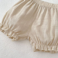 Load image into Gallery viewer, 2 Pieces Set Baby Kid Girls Solid Color Tank Tops And Shorts Wholesale 24080290
