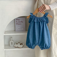 Load image into Gallery viewer, Baby Girls Solid Color Rompers Wholesale 24080291
