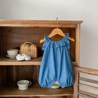 Load image into Gallery viewer, Baby Girls Solid Color Rompers Wholesale 24080291
