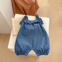 Load image into Gallery viewer, Baby Girls Solid Color Rompers Wholesale 24080291
