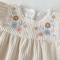 Load image into Gallery viewer, Baby Girls Flower Embroidered Rompers Wholesale 24080292
