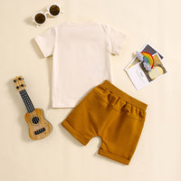 Load image into Gallery viewer, 2 Pieces Set Baby Kid Girls Boys Sports Letters T-Shirts And Solid Color Shorts Wholesale 24080293
