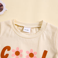 Load image into Gallery viewer, 2 Pieces Set Baby Kid Girls Letters Tops And Solid Color Shorts Wholesale 24080294
