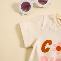 Load image into Gallery viewer, 2 Pieces Set Baby Kid Girls Letters Tops And Solid Color Shorts Wholesale 24080294
