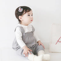 Load image into Gallery viewer, Baby Girls Boys Solid Color Crochet Jumpsuits Wholesale 24091307
