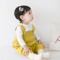 Load image into Gallery viewer, Baby Girls Boys Solid Color Crochet Jumpsuits Wholesale 24091307
