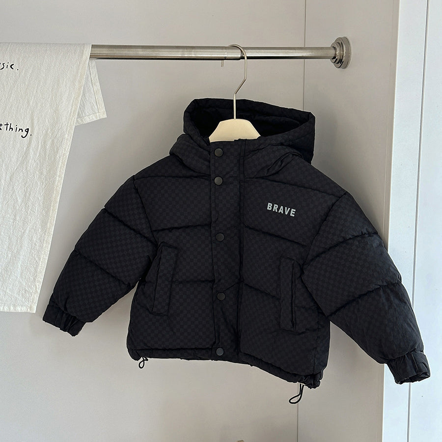 Kid Girls Boys Solid Color Checked Jackets Outwears Wholesale 240913103