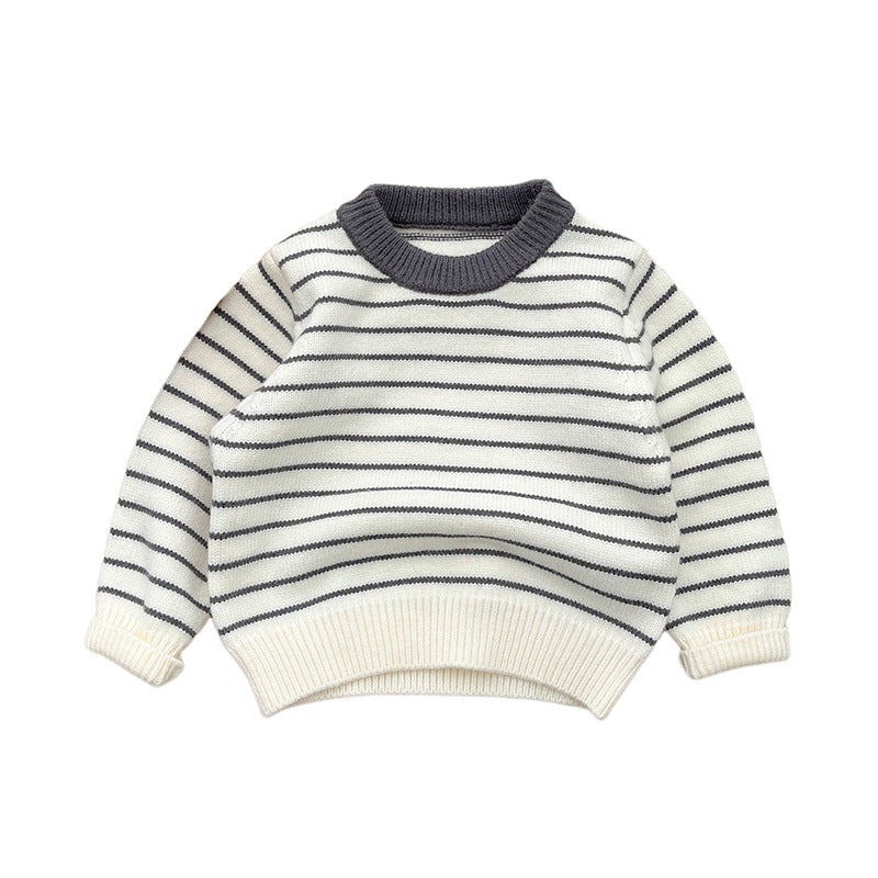 Baby Kid Girls Boys Striped Crochet Sweaters Wholesale 240913107