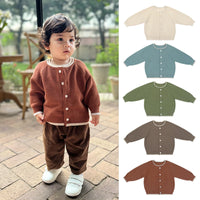 Load image into Gallery viewer, Baby Kid Girls Boys Solid Color Cardigan Wholesale 240913111

