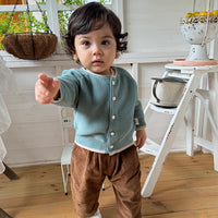 Load image into Gallery viewer, Baby Kid Girls Boys Solid Color Cardigan Wholesale 240913111
