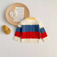 Load image into Gallery viewer, Baby Kid Girls Boys Color-blocking Cardigan Wholesale 240913113
