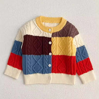 Load image into Gallery viewer, Baby Kid Girls Boys Color-blocking Cardigan Wholesale 240913113
