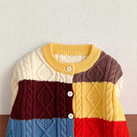 Load image into Gallery viewer, Baby Kid Girls Boys Color-blocking Cardigan Wholesale 240913113

