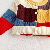 Load image into Gallery viewer, Baby Kid Girls Boys Color-blocking Cardigan Wholesale 240913113
