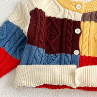 Load image into Gallery viewer, Baby Kid Girls Boys Color-blocking Cardigan Wholesale 240913113
