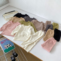 Load image into Gallery viewer, Baby Kid Girls Boys Solid Color Tops Pants Sleepwears Wholesale 240913117
