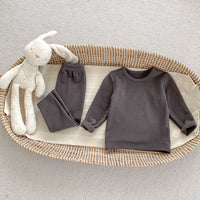 Load image into Gallery viewer, Baby Kid Girls Boys Solid Color Tops Pants Sleepwears Wholesale 240913117
