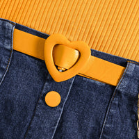 Load image into Gallery viewer, 2 Pieces Set Baby Kid Girls Solid Color Crochet Tops And Skirts Wholesale 24091312
