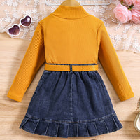 Load image into Gallery viewer, 2 Pieces Set Baby Kid Girls Solid Color Crochet Tops And Skirts Wholesale 24091312

