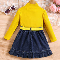 Load image into Gallery viewer, 2 Pieces Set Baby Kid Girls Solid Color Crochet Tops And Skirts Wholesale 24091312
