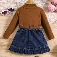 Load image into Gallery viewer, 2 Pieces Set Baby Kid Girls Solid Color Crochet Tops And Skirts Wholesale 24091312
