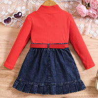 Load image into Gallery viewer, 2 Pieces Set Baby Kid Girls Solid Color Crochet Tops And Skirts Wholesale 24091312
