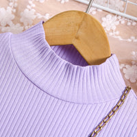 Load image into Gallery viewer, 2 Pieces Set Baby Kid Girls Solid Color Crochet Tops And Skirts Wholesale 24091312
