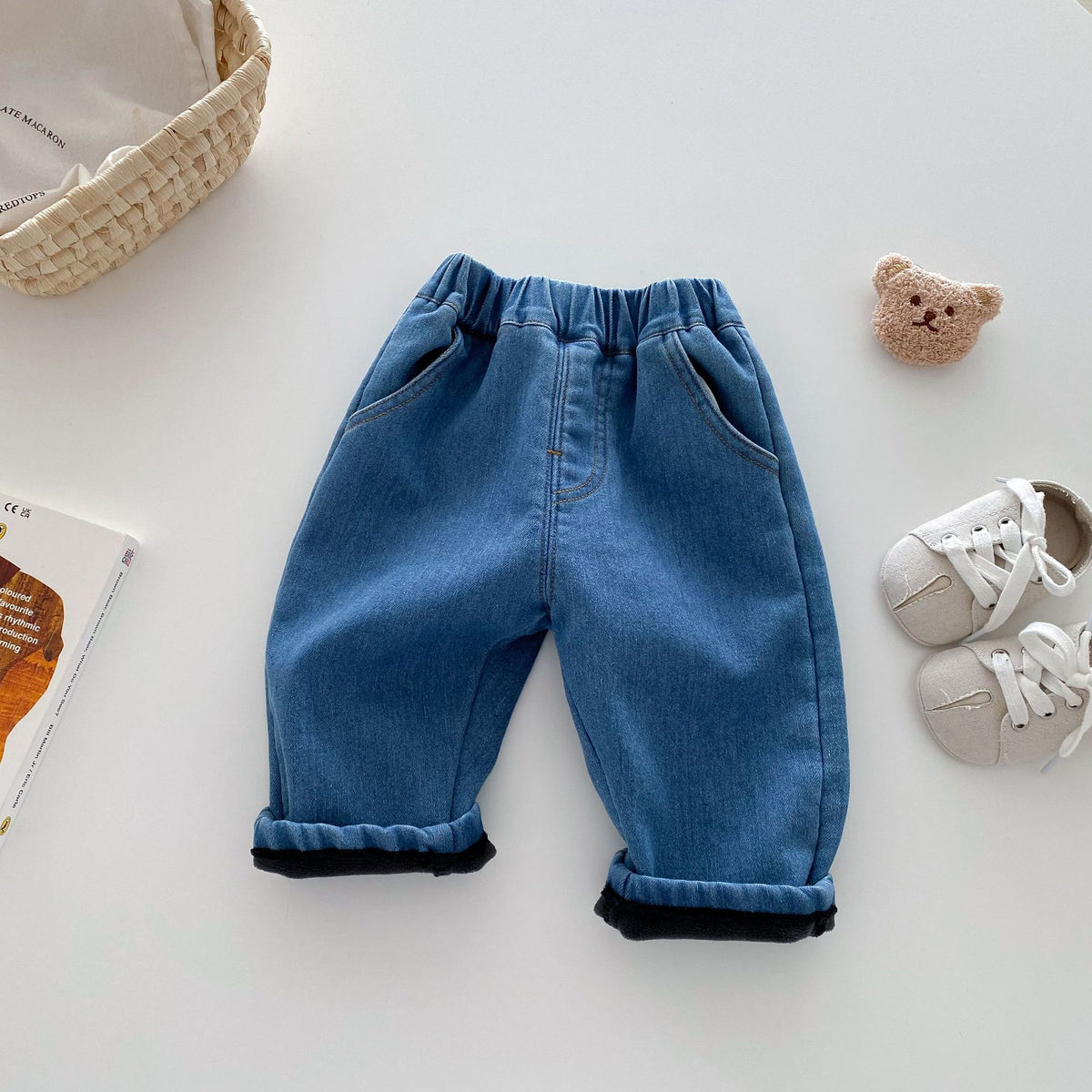 Baby Kid Boys Solid Color Jeans Wholesale 240913134