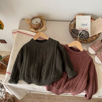 Load image into Gallery viewer, Baby Kid Girls Boys Solid Color Sweaters Wholesale 24091314
